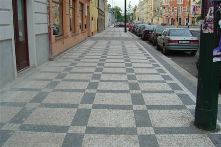 Zámková dlažba, barevná dlažba, ornamenty, Praha - BELLE Bohemia